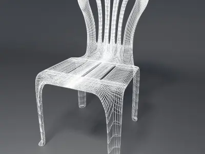 Plastic Chair - 1 - b 3D model