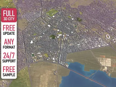 Aden - 3D City Model Low-poly 3D model