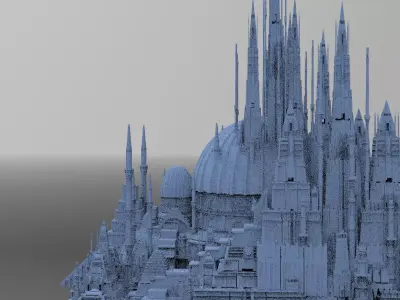 Kingdom of Heaven Dark Medieval Kit bash 3D model