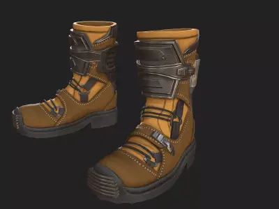 Scifi boots  Low-poly 3D model