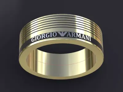 Enamel ring with logo cnc  or 3D print model