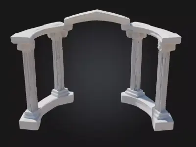 Ancient Pillars Archway  Gateway to a Lost Civilization 3D model