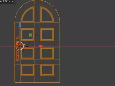 Classic Arched Doors Set PBR Materials Low-poly 3D model