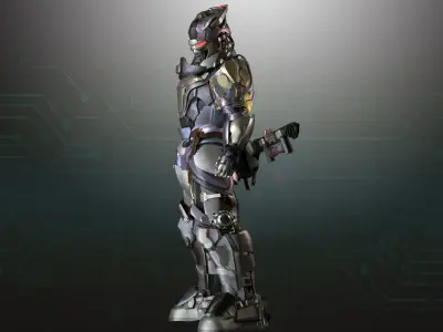 Cyborg  War Zone - Adam01 Low-poly 3D model