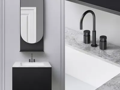 Washbasins Furniture 3d model Low-poly 3D model