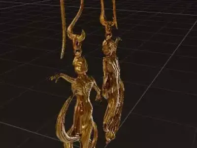 Golden Dance of Light 3D print model