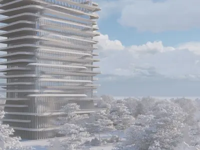 office buildings of the future Low-poly 3D model