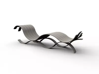 Wave Bench 3D model