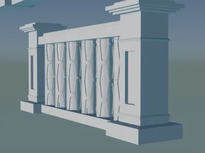 Concrete Balustrade 3D print model