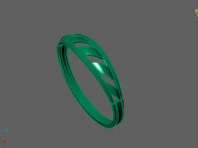 Women Ring Fancy Ring Plain light weight STL 3DM Printable 3D print model 16