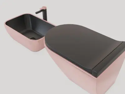 Bathroom Object Low-poly 3D model