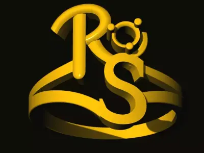 rings design logo for rss 3D print model