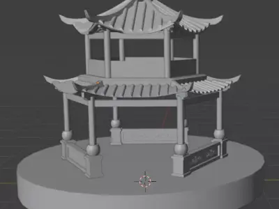 Ancient Chinese Pavilion Free 3D model