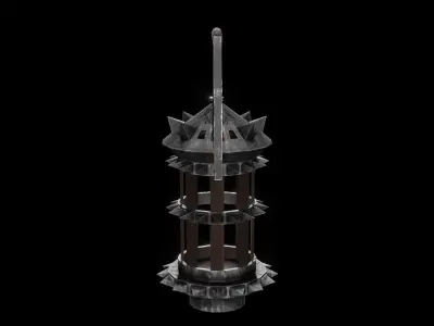fantasy lamp PBR Free low-poly 3D model