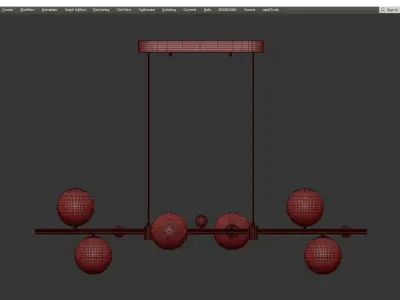 MAKE LINE CHANDELIER Low-poly 3D model
