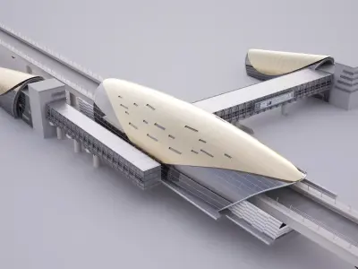 Dubai Metro Station 3D model