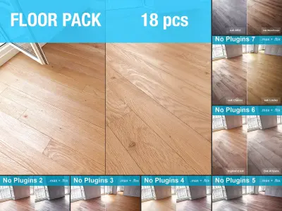 Parquet Floors  WITHOUT PLUGINS 3D model