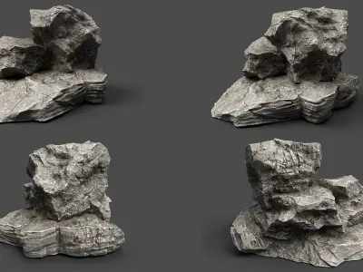Rock Collection 018 Low-poly 3D model
