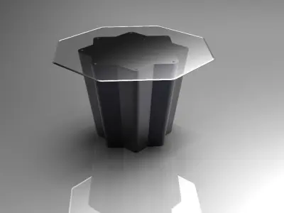 tablarabomoresque octagonal table with light Free 3D model