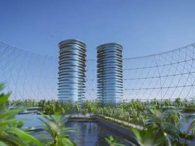 City Desert 2050 Low-poly 3D model