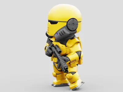 MARS COLONY  TROOPER   RIGGED 3D model