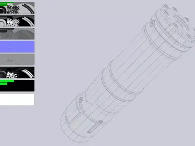 Scifi vial Low-poly 3D model
