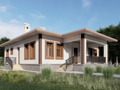 Tip1 House Plans Architectural Drawings  Modern House Plans 3D model