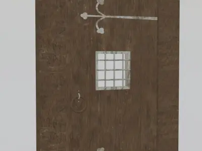 old door  Low-poly 3D model purchase