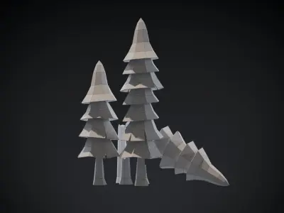 Tree 005 Low-poly 3D model