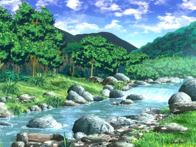 Anime Nature 3D model