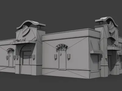 Taco Bell Restaurant Low-poly 3D model