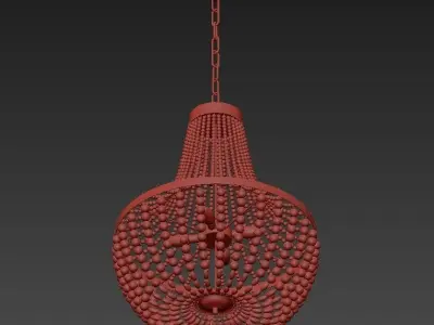 6 Light Chandelier 3D model