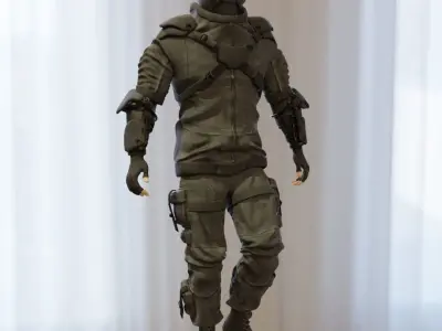 Cyberpunk character Cyber Mobster Runner 3D model