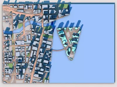 Burlingame Island Miami Florida USA 3D model