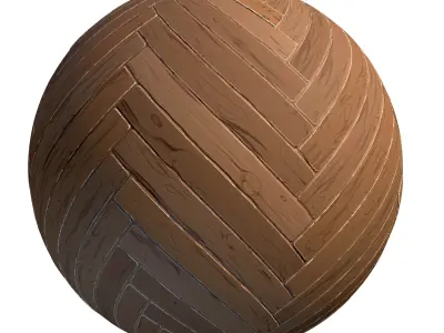 Stylized PBR Texture - Wood Floor Parquet Texture