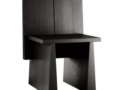 Van Rossum T-Elements Solid wood chair 3D model