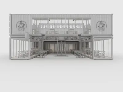 Container Cafe 3 3D model