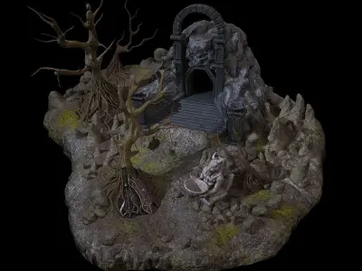 Island fantasy 3D model