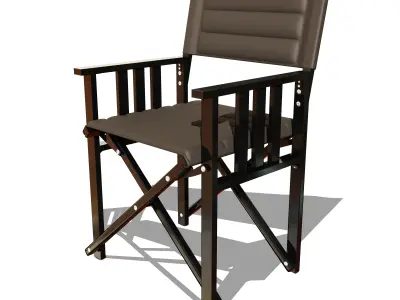 Stylish Black Metal X Chair 3D model