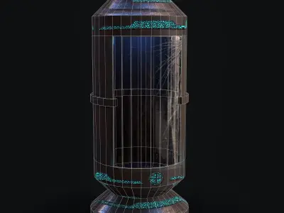 Sci-Fi Tube Low-poly 3D model