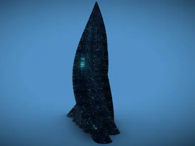 Tube Building Alien Crystal 3D model