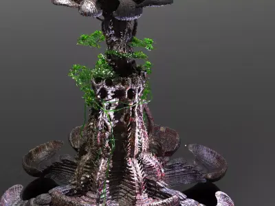 Alien Moss tower 1 3D model