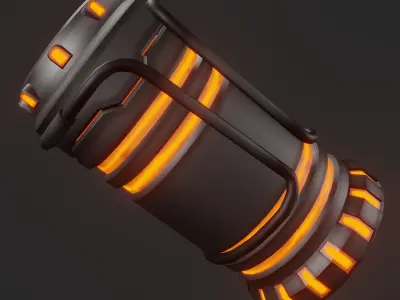 Sci-fi hand lamp Low-poly 3D model