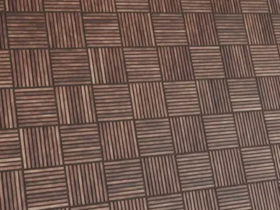 Woven Decorative Wood Parquet PBR Texture