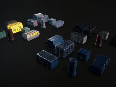 Star wars Cargo pack 1 Low-poly 3D model
