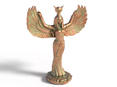 Egyptian goddess isis Low-poly 3D model