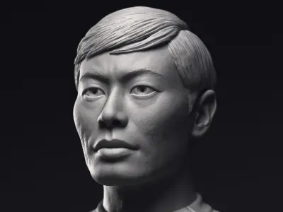 George Takei as Hikaru Sulu Bust Printable 3D Model 3D print model