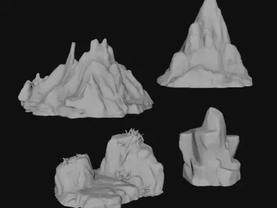 Rocks 3D model buy