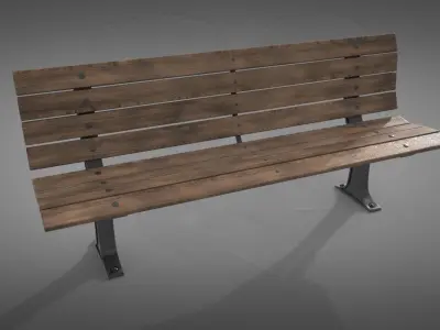 Bench park 3D model