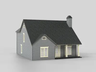 British House Design 04T2  Low-poly 3D model